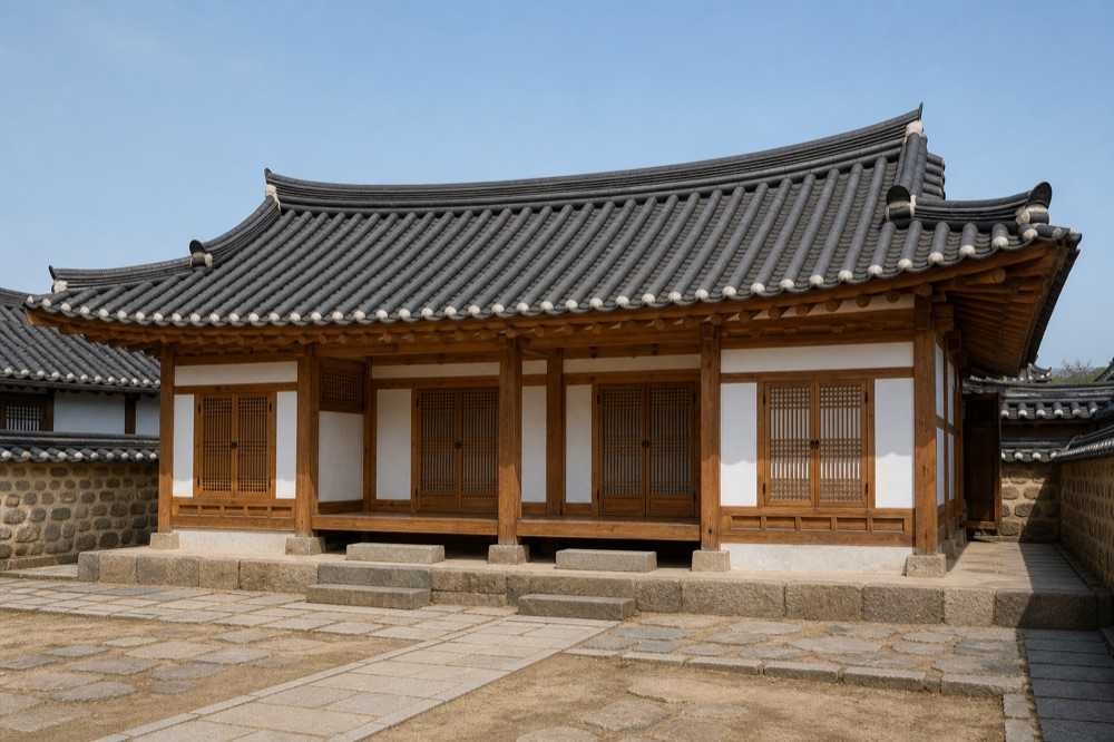 Photo of a traditional Korean hanok